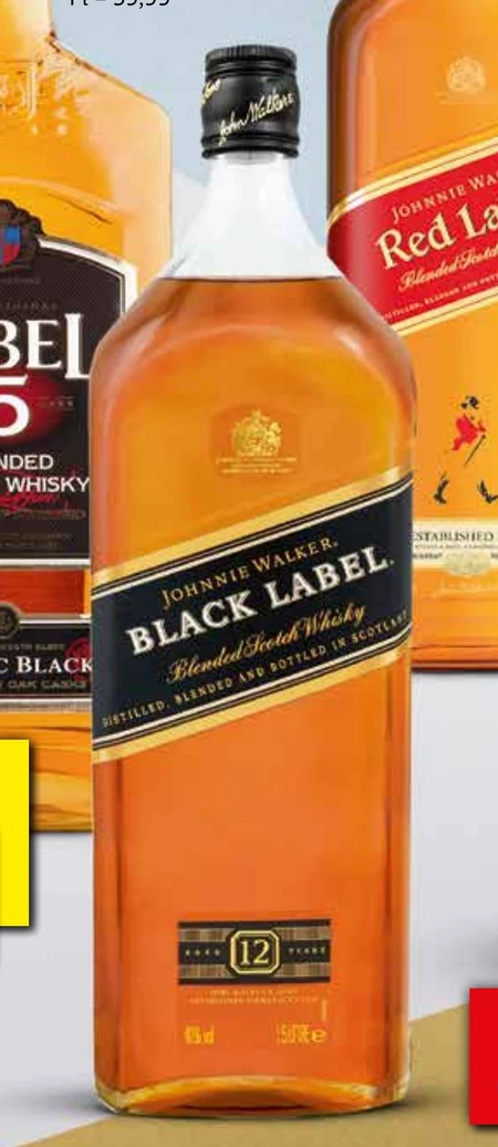Johnnie Walker Black Label Blended Scotch Whisky 1500 ml
