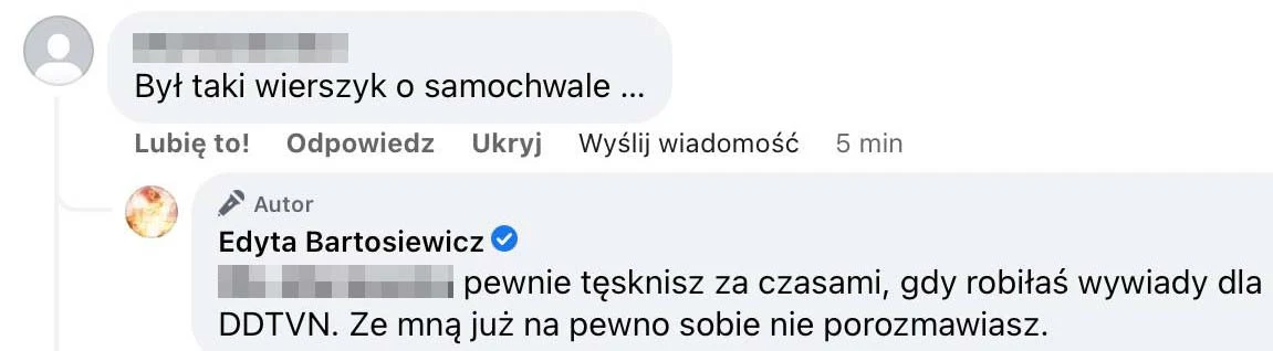 Wpis z profilu E. Bartosiewicz Wpis z profilu E. Bartosiewicz