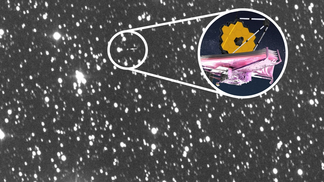 Astronomowie wypatrzyli Kosmiczny Teleskop Jamesa Webba w punkcie L2 Astronomowie wypatrzyli Kosmiczny Teleskop Jamesa Webba w punkcie L2