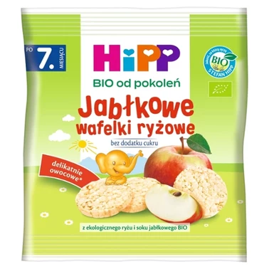 HiPP BIO Wafelki ryżowe po 7. miesiącu jabłkowe 30 g - 1