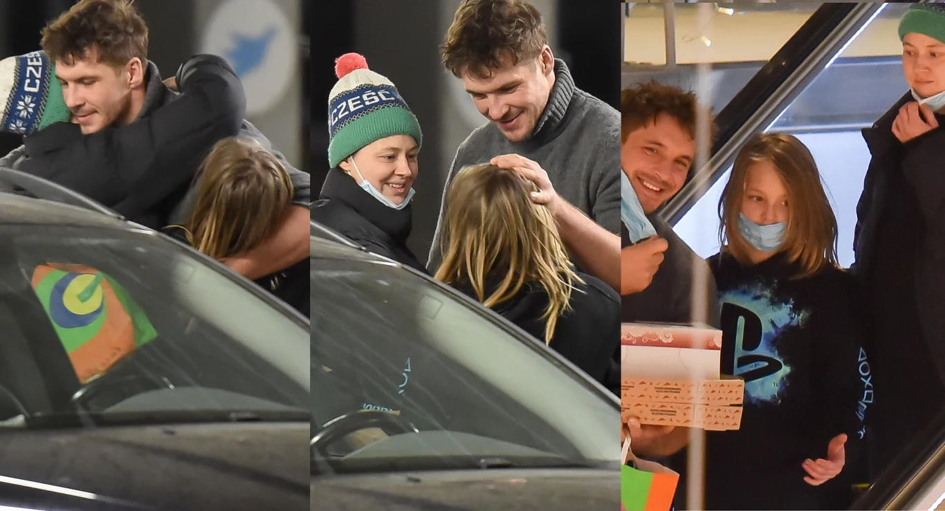 Mikołaj Roznerski z Martą Juras i synem