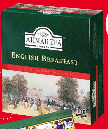 Ahmad Tea English Breakfast Herbata czarna 200 g (100 torebek z zawieszką)