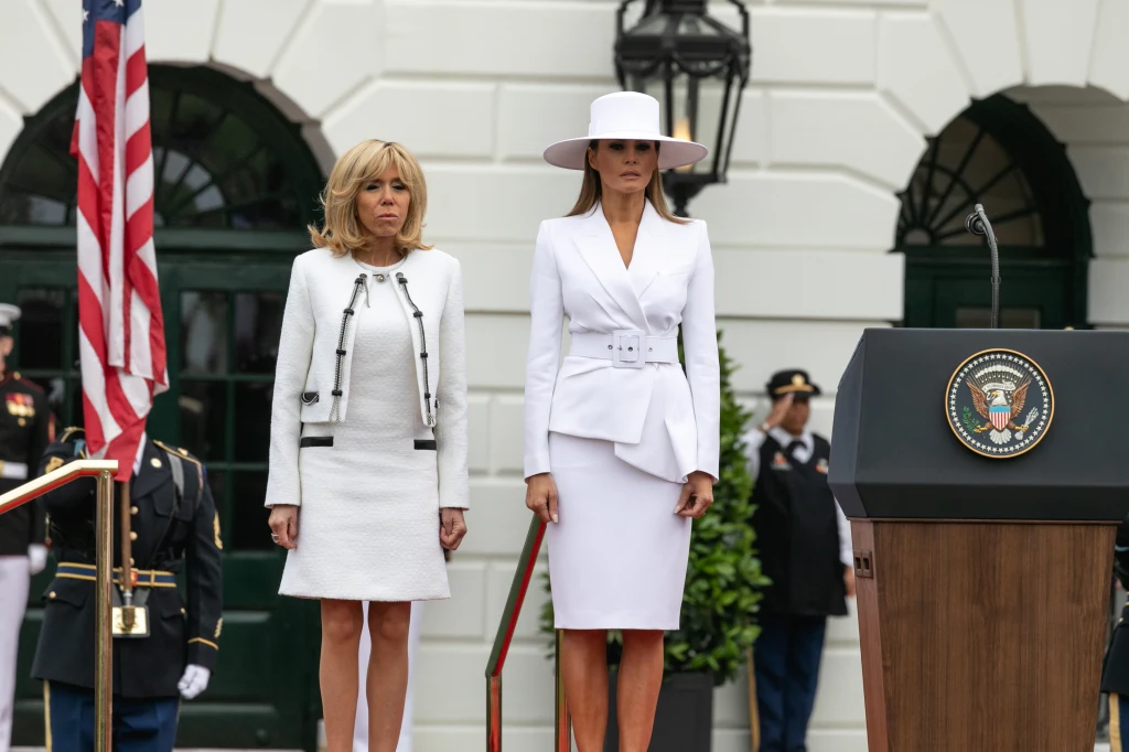 Melania Trump i Brigitte Macron Melania Trump i Brigitte Macron
