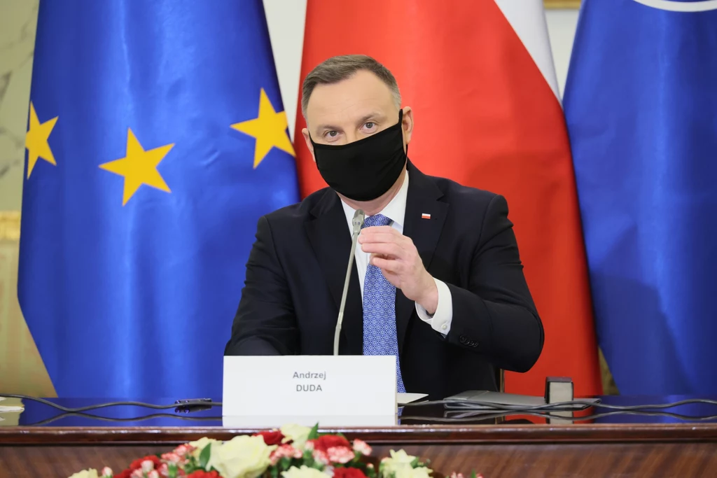 Prezydent Polski Andrzej Duda na posiedzeniu Rady Bezpieczeństwa Narodowego