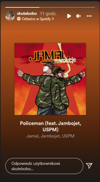 Screen z InstaStory z profilu "Skute Bobo"
