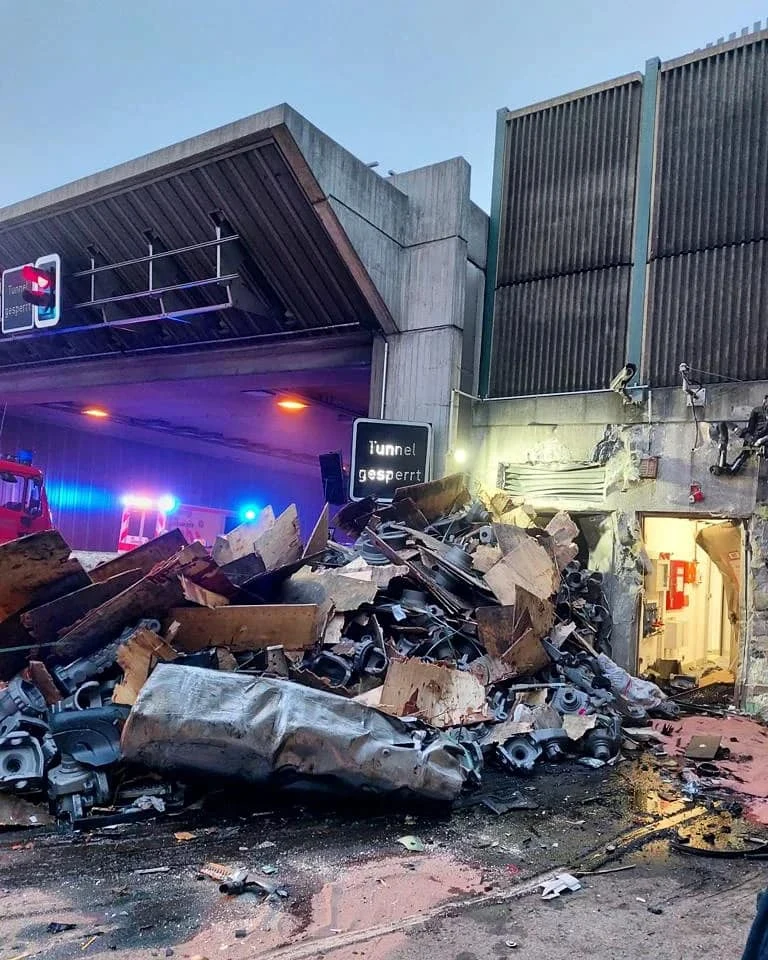 Wypadek na niemieckiej autostradzie