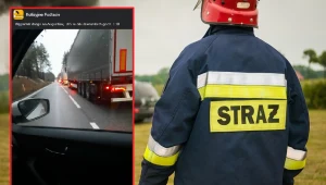 Droga Krajowa nr 8 na odcinku Białystok - Augustów jest nie przejezdna w wyniku wypadku ciężarówek