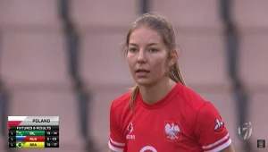Julia Druzgała świetnie gra w turnieju HSBC World Series w rugby 7 kobiet / screen z World Rugby