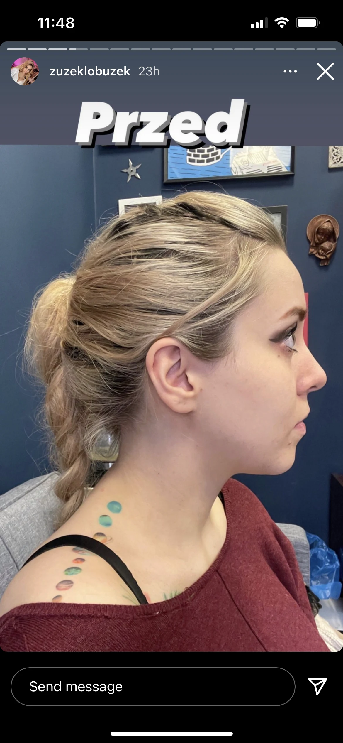 Zuzanna Borucka wytatuowała sobie twarz i uszy! / @zuzeklobuzek