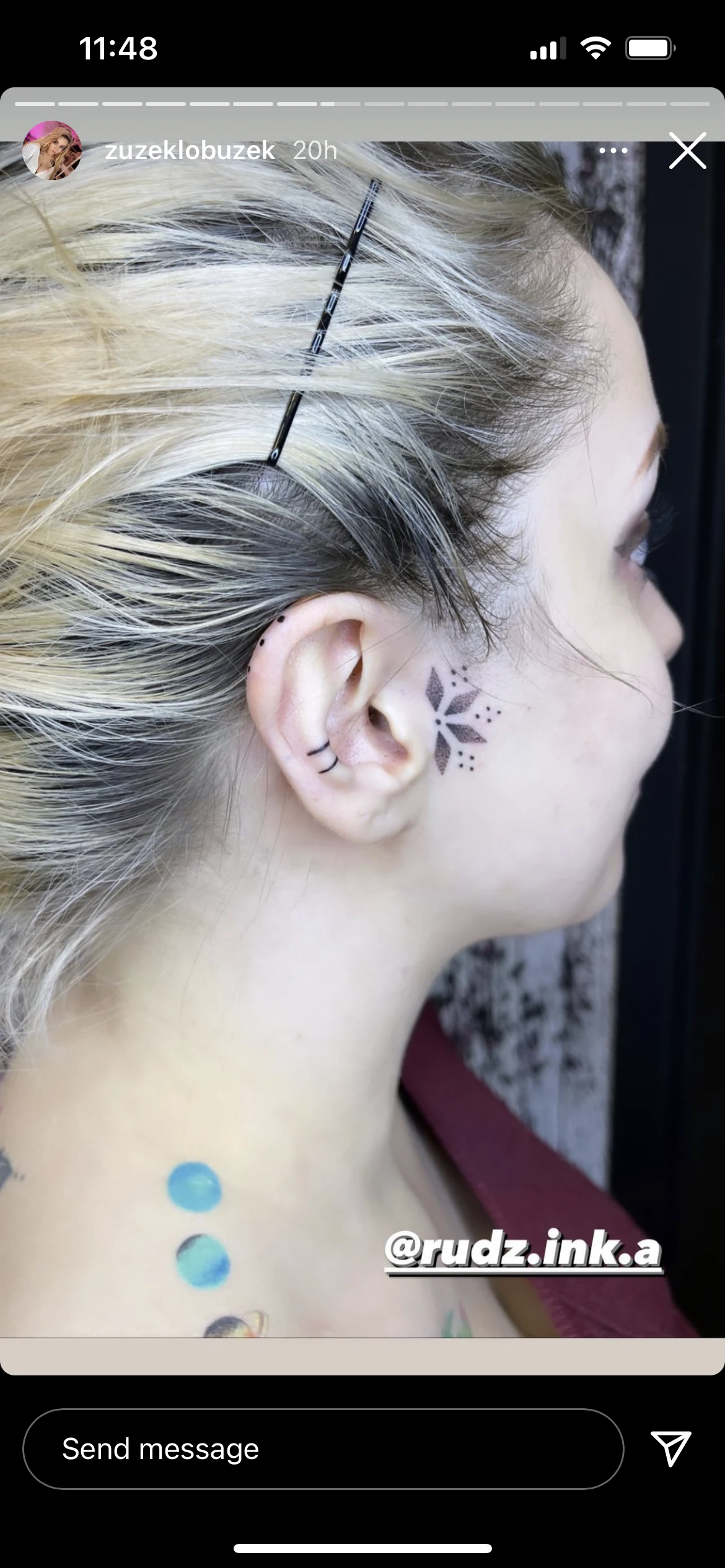 Zuzanna Borucka wytatuowała sobie twarz i uszy! / @zuzeklobuzek