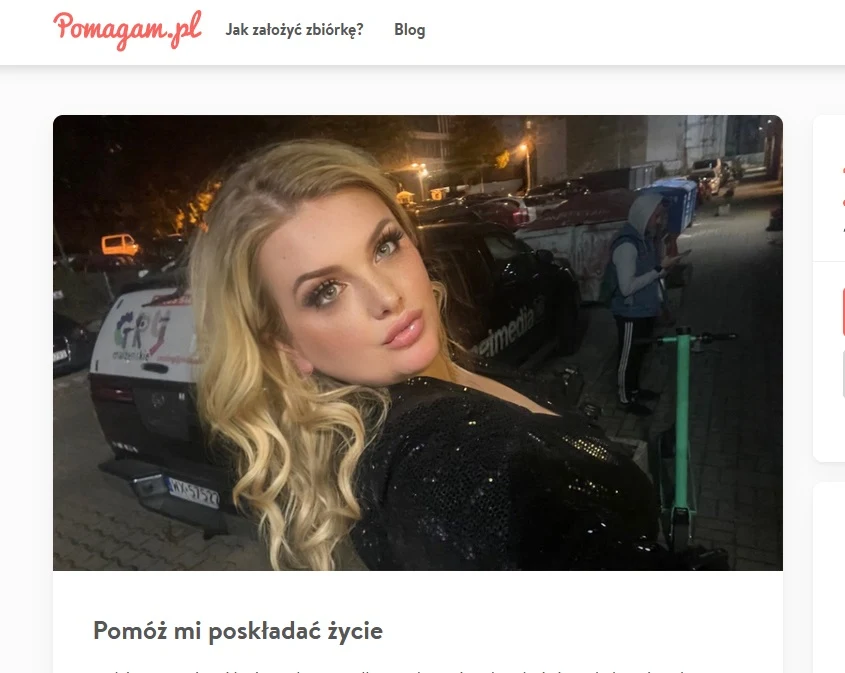 Karolina Plachimowicz prosi o wsparcie Karolina Plachimowicz prosi o wsparcie