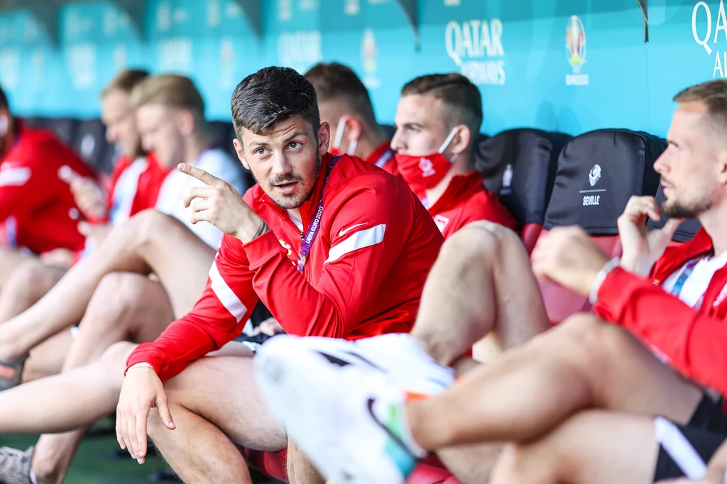 Dawid Kownacki na ławce reprezentacji Polski