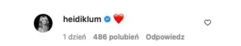 Komentarz Heidi Klum pod zdjęciem Roberta Lewandowskiego z żoną / Instagram @_rl9