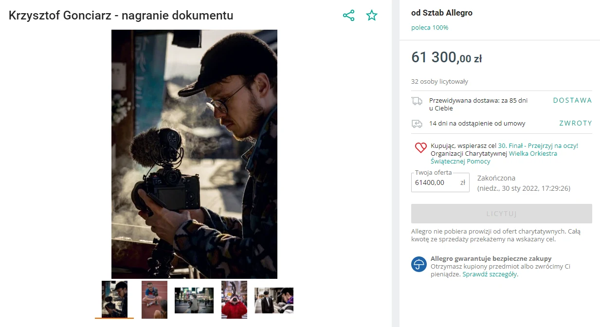 WOŚP Krzysztof Gonciarz