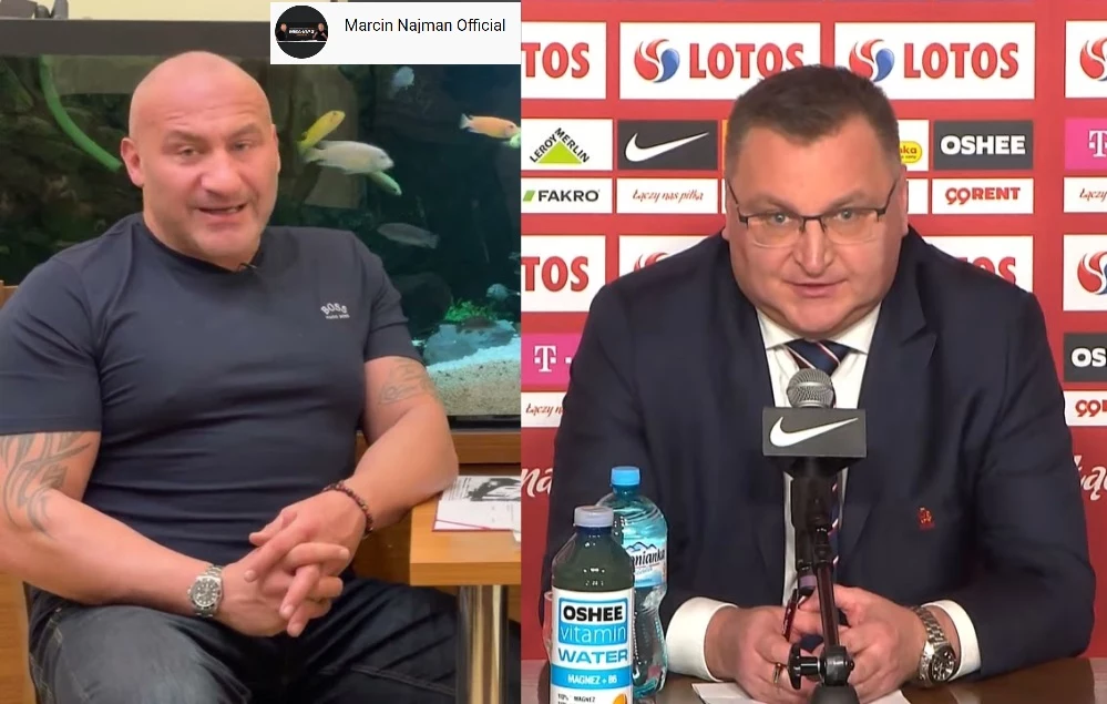 Marcin Najman / Czesław Michniewicz (kanały Marcin Najman Official / Łączy nas piłka) Marcin Najman / Czesław Michniewicz (kanały Marcin Najman Official / Łączy nas piłka)