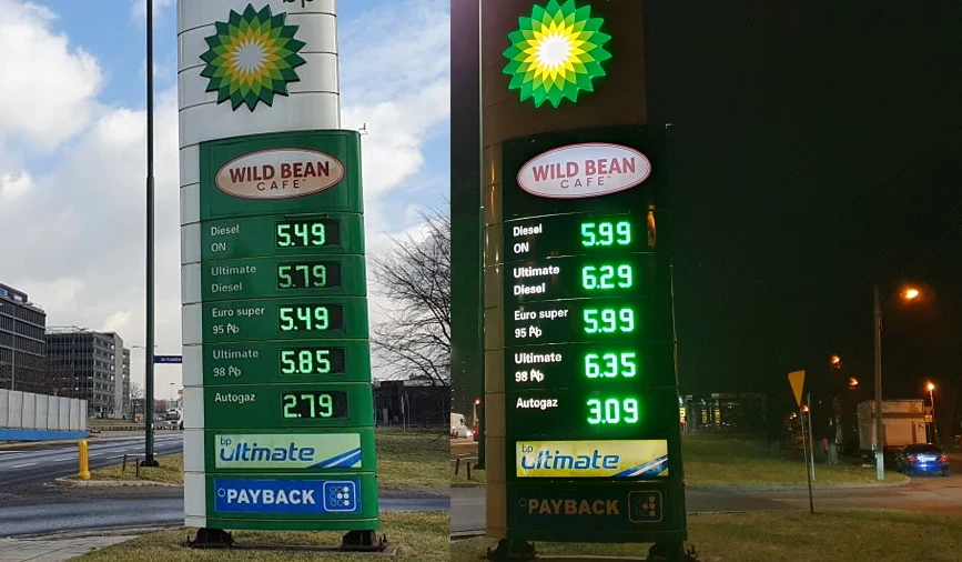 Na jednej ze stacji BP w Krakowie ceny spadły o 50 gr