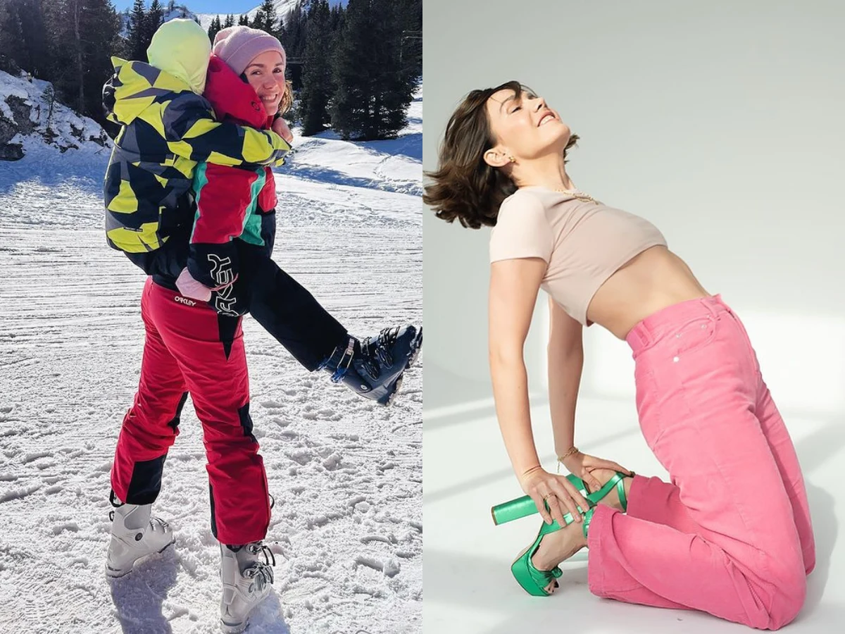 Olga Bołądź z synem Brunem Olga Bołądź z synem Brunem