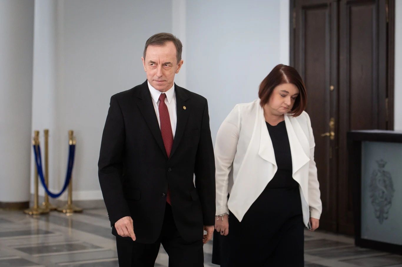 Marszałek Senatu Tomasz Grodzki i wicedyrektor Centrum Informacyjnego Senatu Anna Godzwon Marszałek Senatu Tomasz Grodzki i wicedyrektor Centrum Informacyjnego Senatu Anna Godzwon