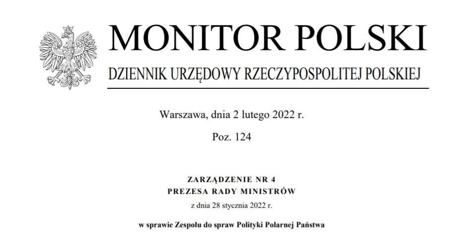 Premier wydał zarządzenie ws. powołania Zespołu do spraw Polityki Polarnej Państwa