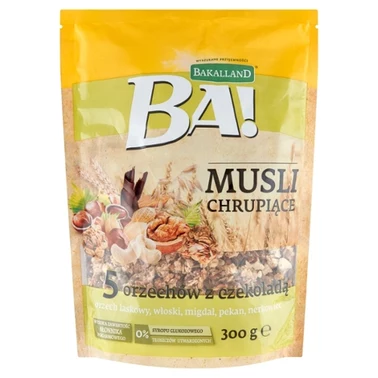 Bakalland Ba! Musli chrupiące 5 orzechów z czekoladą 300 g - 0