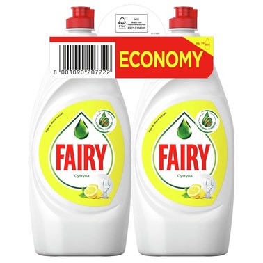 Fairy Lemon Płyn do mycia naczyń 2x900 ml - 1