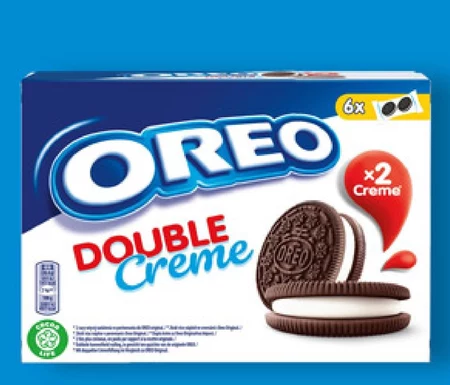 Oreo Double Ciastka kakaowe z nadzieniem o smaku waniliowym 170 g