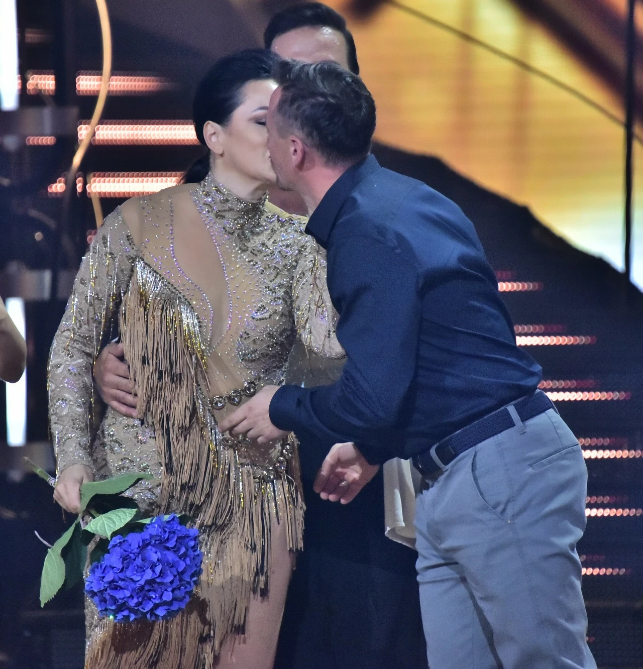 Adam i Izabela Małyszowie na planie "Tańca z gwiazdami"