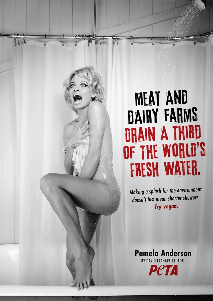 Pamela Anderson w jednej z kampanii organizacji PETA