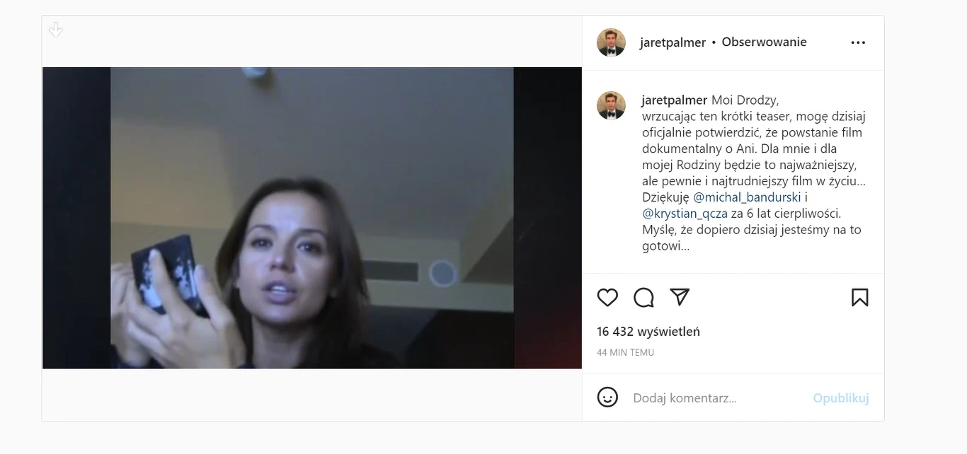 Jarosław Bieniuk potwierdza, że powstanie film o Przybylskiej Jarosław Bieniuk potwierdza, że powstanie film o Przybylskiej