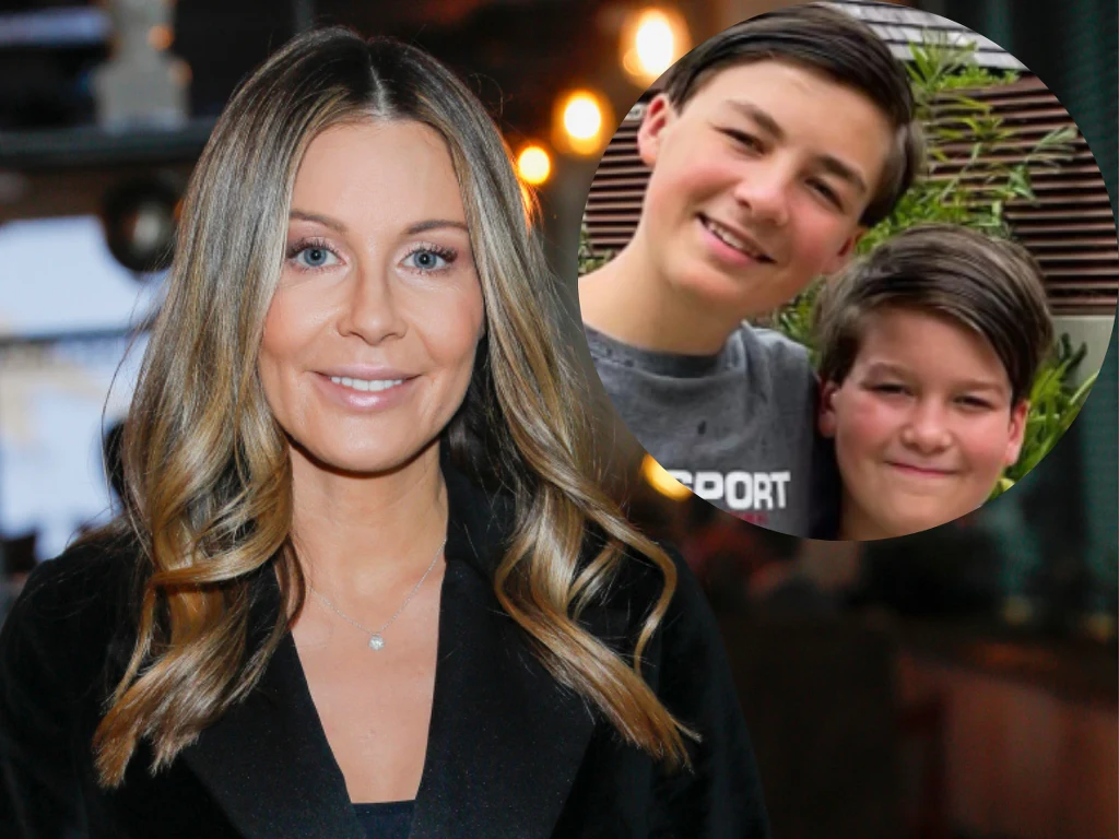 Małgorzata Rozenek-Majdan z synami: Stanisławem i Tadeuszem