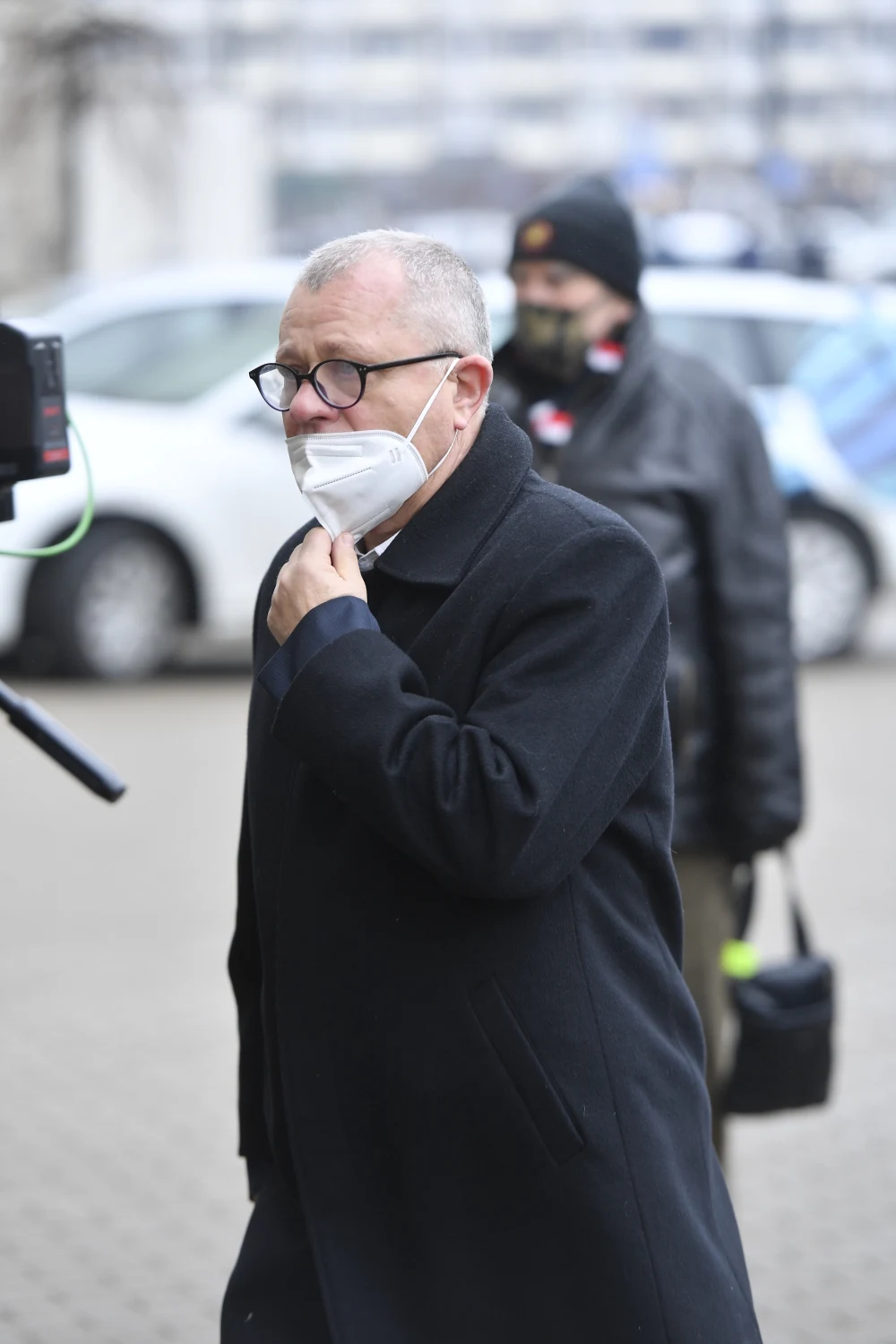 Tadeusz Chudecki na pogrzebie Barbary Krafftówny.