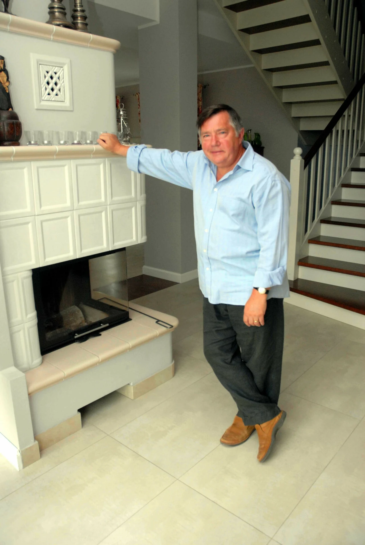 Mieczysław Hryniewicz w swoim domu Mieczysław Hryniewicz w swoim domu