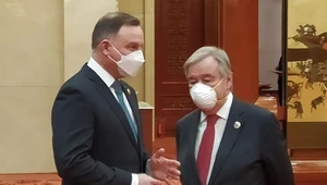 Prezydent Andrzej Duda i sekretarz ONZ António Guterres