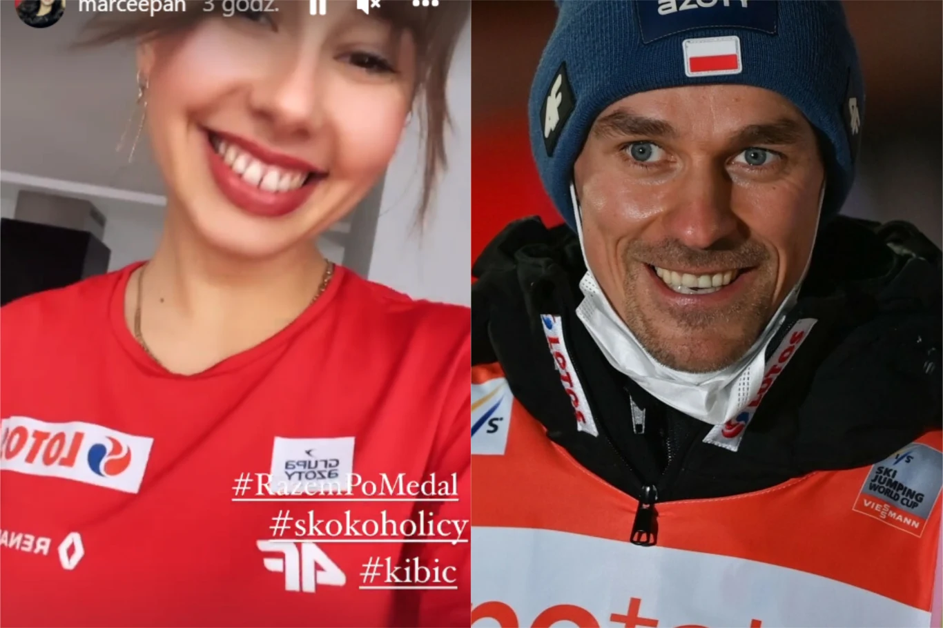 Marcelina Ziętek kibicuje Żyle Marcelina Ziętek kibicuje Żyle