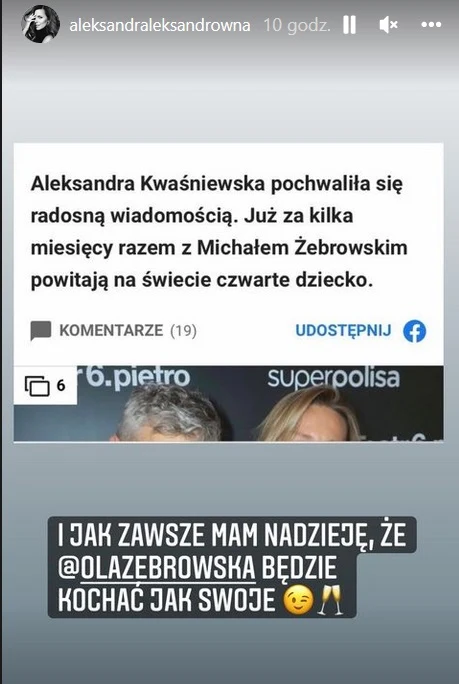 Ola skomentowała wpadkę portalu w swoim stylu