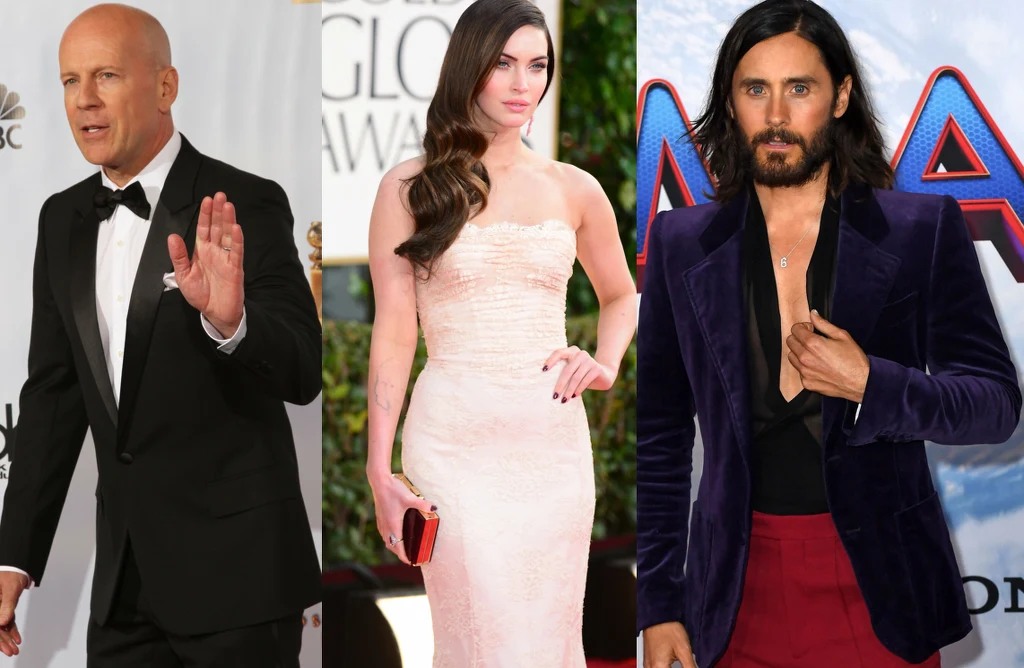 Bruce Willis: AFP/EAST NEWS, Megan Fox: AFP/EAST NEWS, Jared Leto: VALERIE MACON/AFP/East News