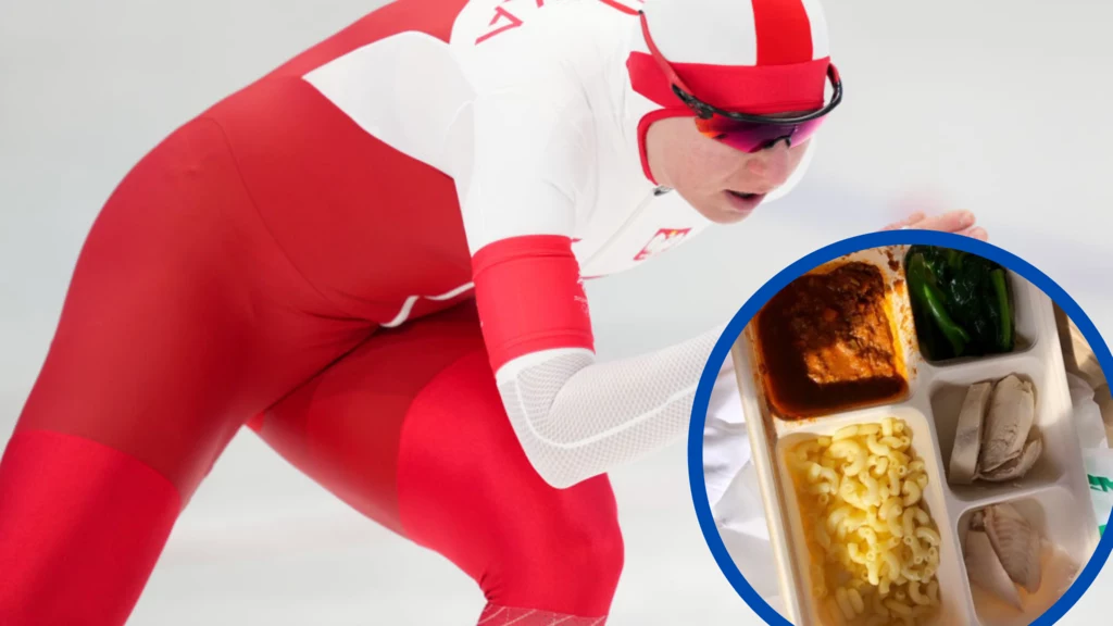 Natalia Czerwonka, polska panczenistka również wyznała,  że olimpijskie menu pozostawia  wiele do życzenia