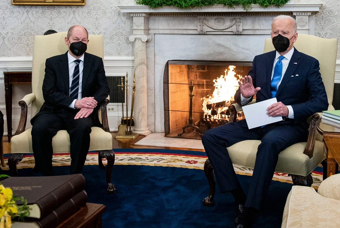 Spotkanie kanclerza Niemiec Olafa Scholza i prezydenta USA Joe Bidena Spotkanie kanclerza Niemiec Olafa Scholza i prezydenta USA Joe Bidena