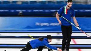 Pekin 2022. Curling. Stefania Constantini i Amos Mosaner