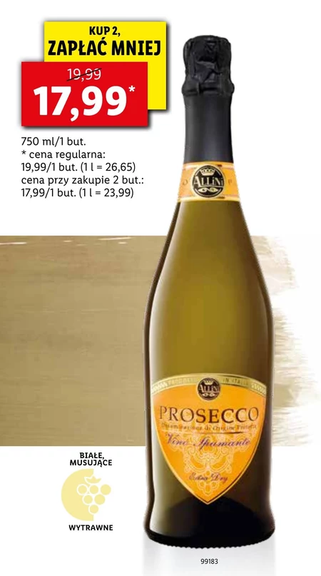 Wino musujące Prosecco Spumante