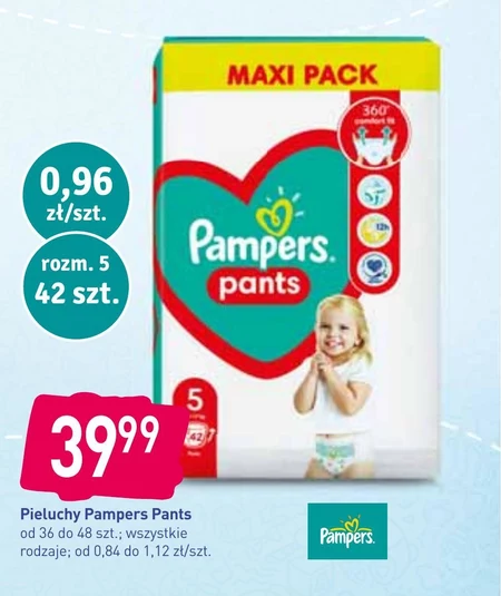 Pieluchomajtki Pampers Active Baby, rozmiar 5, pieluszki 42, 11kg-17kg