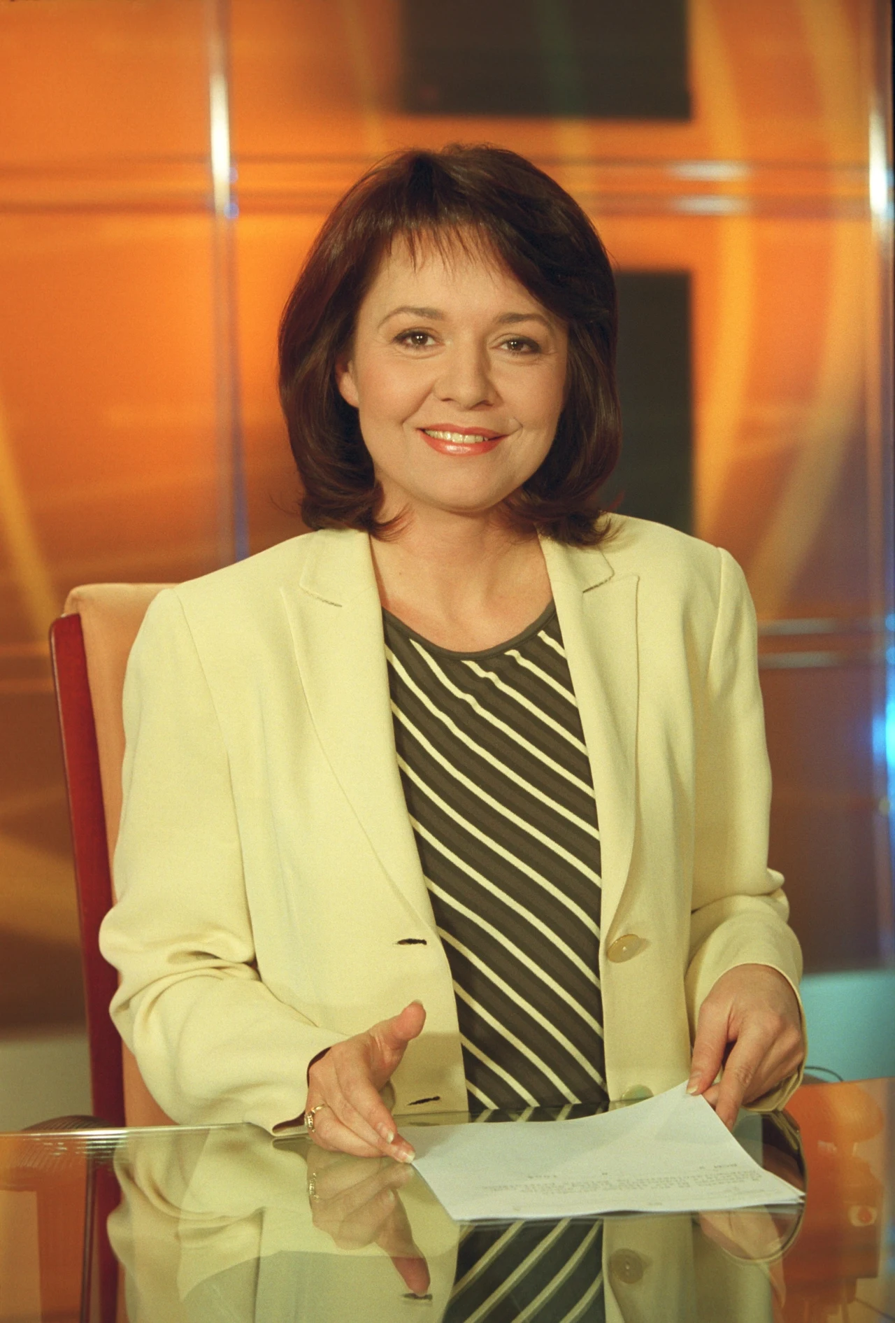 Danuta Holecka na początku pracy w TVP Danuta Holecka na początku pracy w TVP