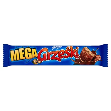 Grześki Mega Wafel przekładany kremem kakaowym w czekoladzie 48 g - 2