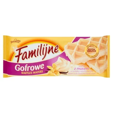 Familijne Gofrowe wafle mus o smaku waniliowym 130 g - 4