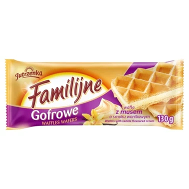 Familijne Gofrowe wafle mus o smaku waniliowym 130 g - 3