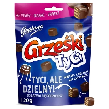 Grześki Tyci Wafelki z kremem w czekoladzie 120 g - 0