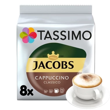 Tassimo Jacobs Cappuccino Classico Kawa w kapsułkach 8 sztuk i mleko 8 sztuk 260 g - 0