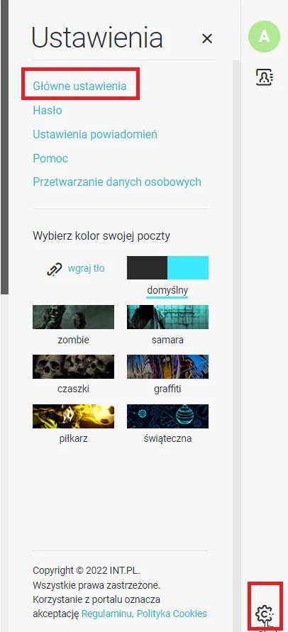 int ustawienia nazwy