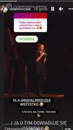 Komentarz Rafała Mroczka dot. oświadczyn Magdy Kubickiej / Instagram @rafalmroczek