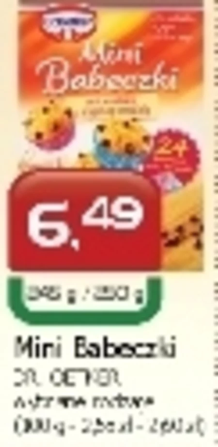 Dr. Oetker Mini babeczki smak waniliowy z kropelkami czekolady 250 g